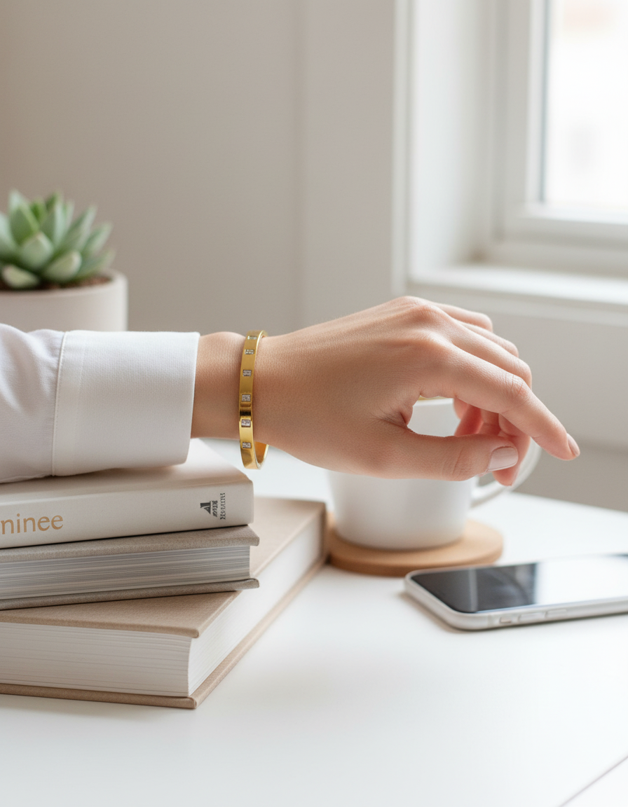Diamond studded bracelet