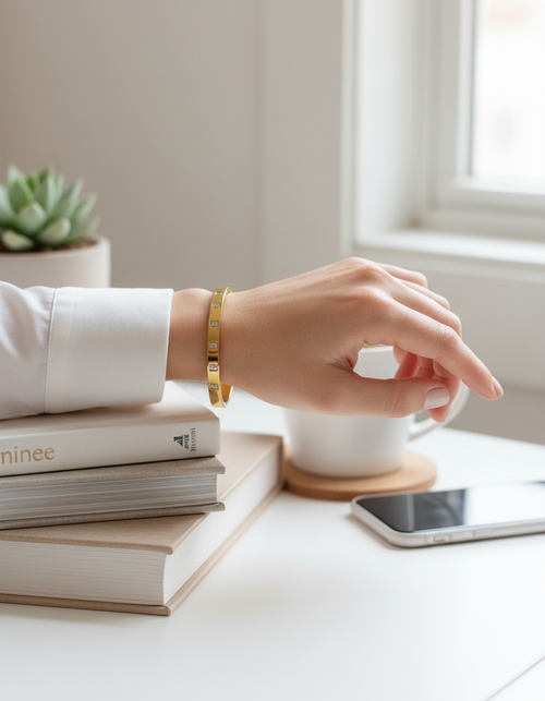 Diamond studded bracelet