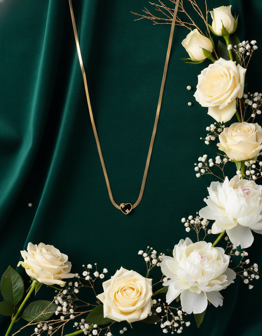 Black heart necklace