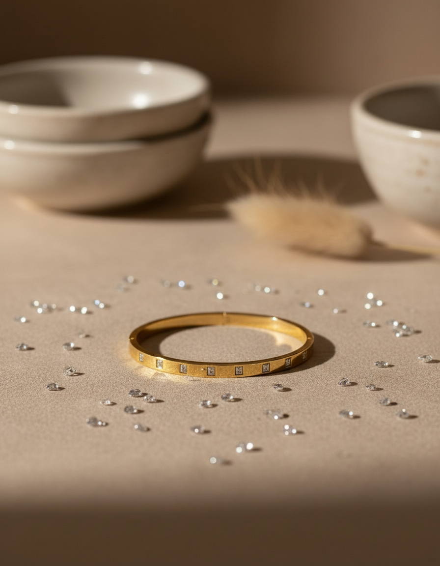 Diamond studded bracelet